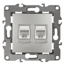 Розетка информационная двойная 2XRJ45 Эра 12-3108-03 Б0014731