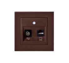 Розетка телевизионная и компьютерная (TV+Rj45) Liregus Epsilon 28-143