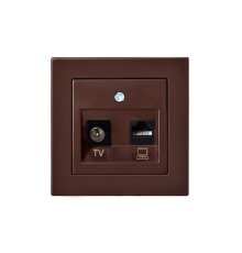 Розетка телевизионная и компьютерная (TV+Rj45) Liregus Epsilon 28-143