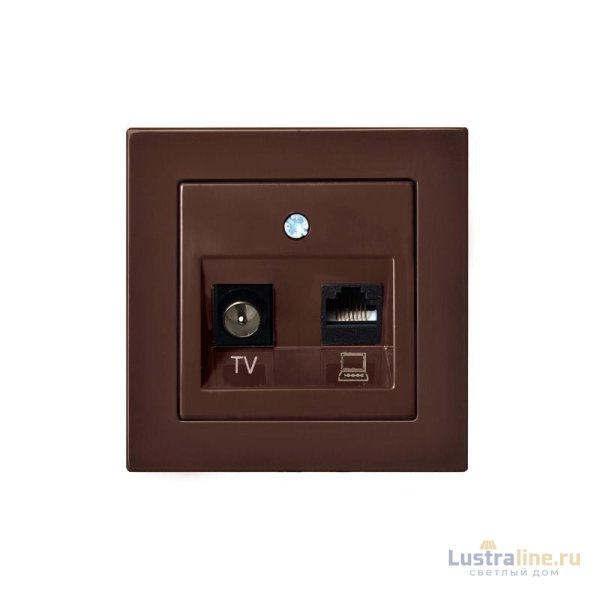 Розетка телевизионная и компьютерная (TV+Rj45) Liregus Epsilon 28-143