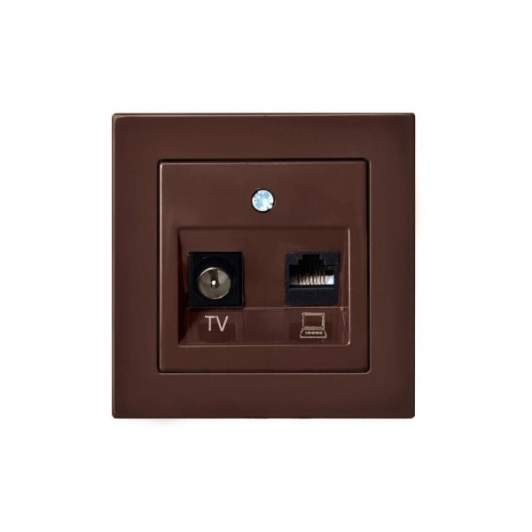 Розетка телевизионная и компьютерная (TV+Rj45) Liregus Epsilon 28-143