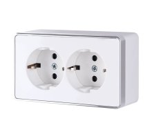 Розетка двойная с заземлением Werkel Gallant белый W5072101 4690389164644