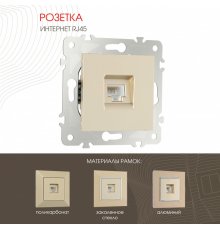 Розетка RJ45 Arte Milano 203.45-1.shampan