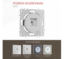 Розетка телефонная RJ11 Arte Milano 202.51-1.silver