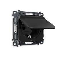 Комплект механизма розетки с/з со шторками и крышкой Ambrella Volt Omega MO808010