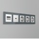 Накладка Werkel для розетки HDMI серебряный рифленый WL09-HDMI-CP 4690389128318