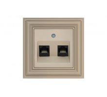 Розетка компьютерная двойная Liregus Retro 29-137
