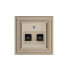 Розетка компьютерная двойная Liregus Retro 29-137