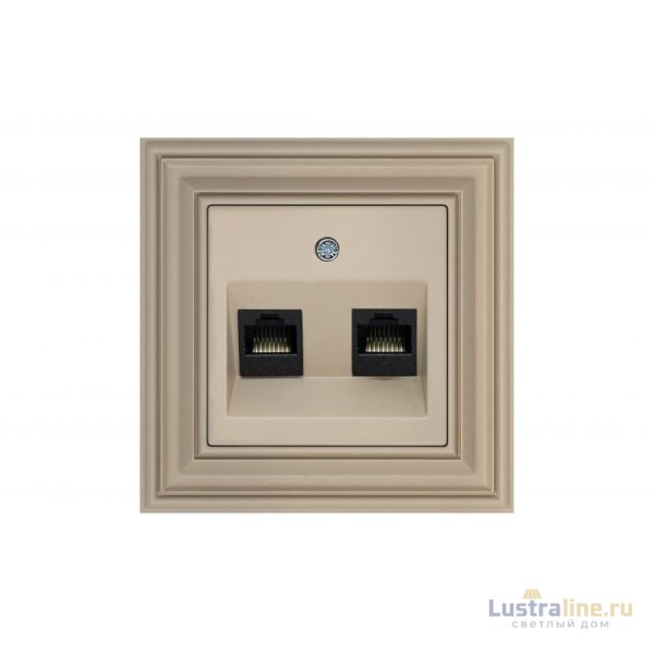 Розетка компьютерная двойная Liregus Retro 29-137