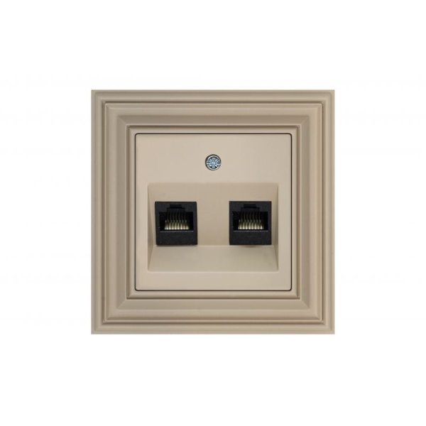 Розетка компьютерная двойная Liregus Retro 29-137