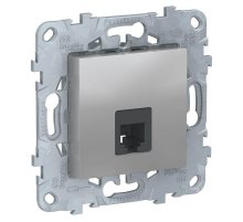 Розетка телефонная RJ11 одиночная 4 контакта Schneider Electric Unica New NU549230