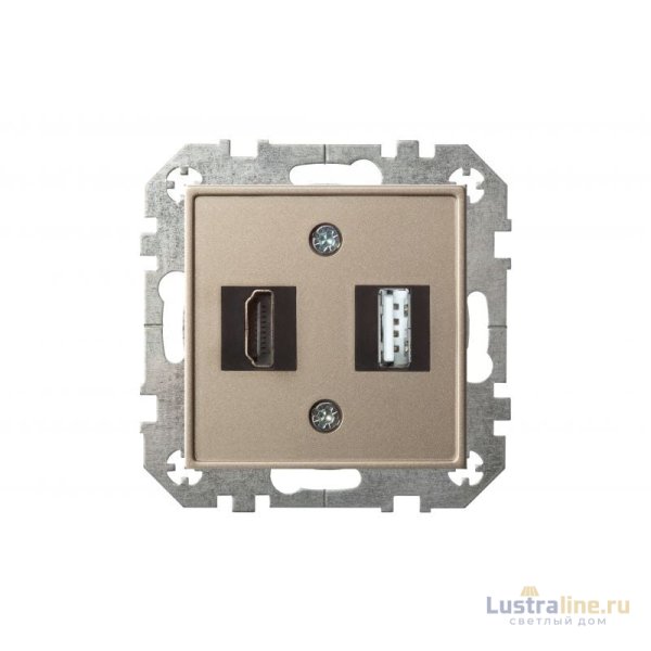 Розетка HDMI и USB Liregus Epsilon 28-3243