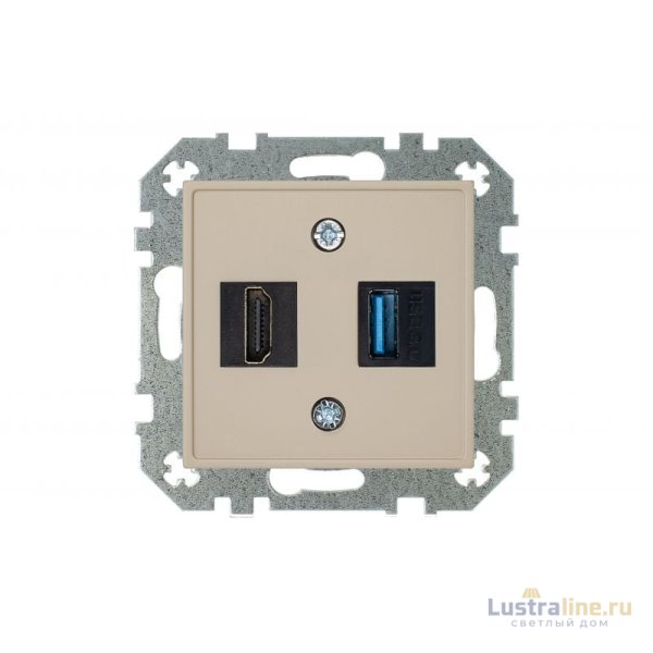 Розетка HDMI USB Liregus Retro 29-140