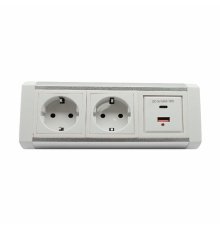 Блок розеток LK-RSA (2 секции 1 USB + 1 type-C) Mebax 00-00002873