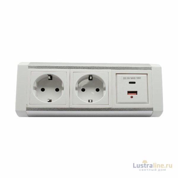 Блок розеток LK-RSA (2 секции 1 USB + 1 type-C) Mebax 00-00002873