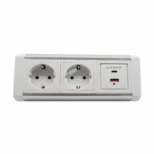 Блок розеток LK-RSA (2 секции 1 USB + 1 type-C) Mebax 00-00002873