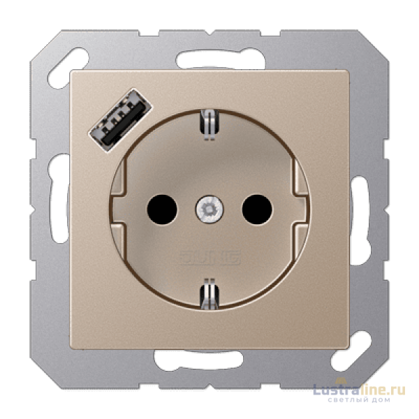 Розетка 2K+З USB Typ A Jung A1520-18ACH