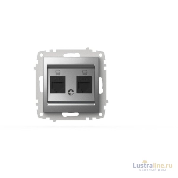 Розетка компьютерная двухместная ( Cat 6) ELBI Zena Vega 609-011000-248