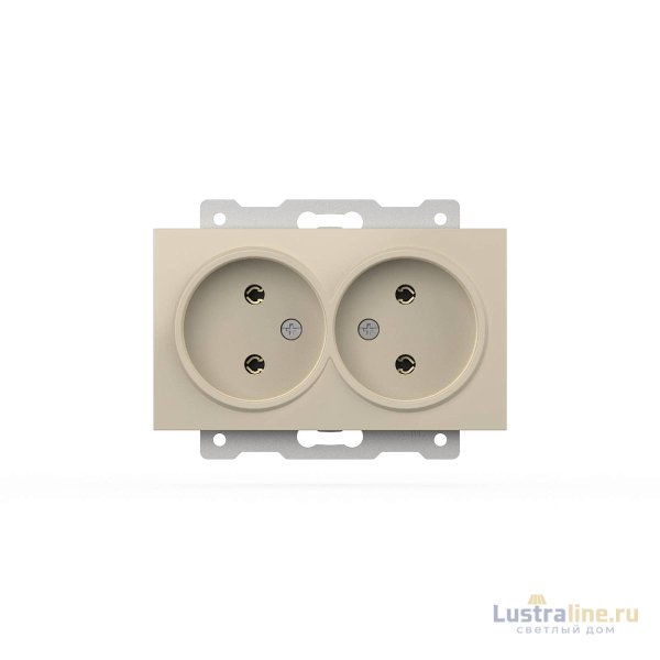 Розетка двухместная без заземления ELBI Zena Vega 609-010300-908