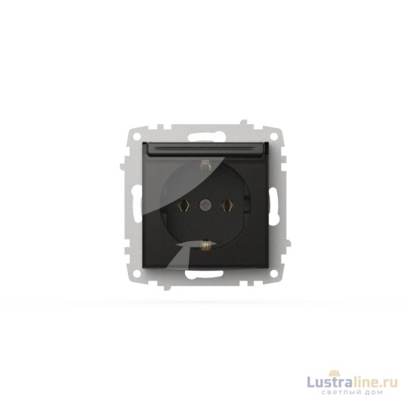 Розетка с крышкой и заземлением ELBI Zena Vega 609-011100-218