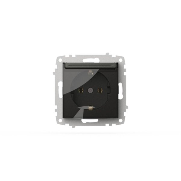 Розетка с крышкой и заземлением ELBI Zena Vega 609-011100-218