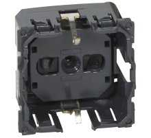 Розетка 2К+З Legrand Celiane 16A 230V с/з со шторками безвинтовой зажим немецкий стандарт 067153