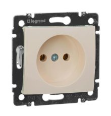 Розетка 2К Legrand Valena 16A 250V б/з винтовой зажим слоновая кость 774316