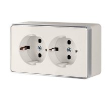 Розетка двойная с заземлением Werkel Gallant слоновая кость W5072103 4690389164668