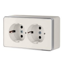 Розетка двойная с заземлением Werkel Gallant слоновая кость W5072103 4690389164668