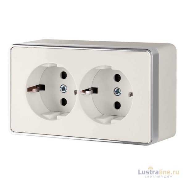 Розетка двойная с заземлением Werkel Gallant слоновая кость W5072103 4690389164668 Розетка двойная с заземлением Werkel Gallant слоновая кость W5072103 4690389164668