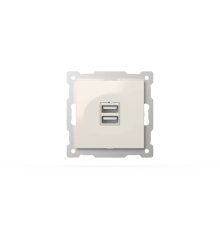 Розетка USB 5V 2,1A 2-я ELBI Zena Vega 609-010200-143