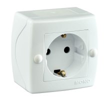Розетка на 1 пост с заземлением Mono Electric Octans IP20 16А 250В белый 104-010107-117 Розетка на 1 пост с заземлением Mono Electric Octans IP20 16А 250В белый 104-010107-117