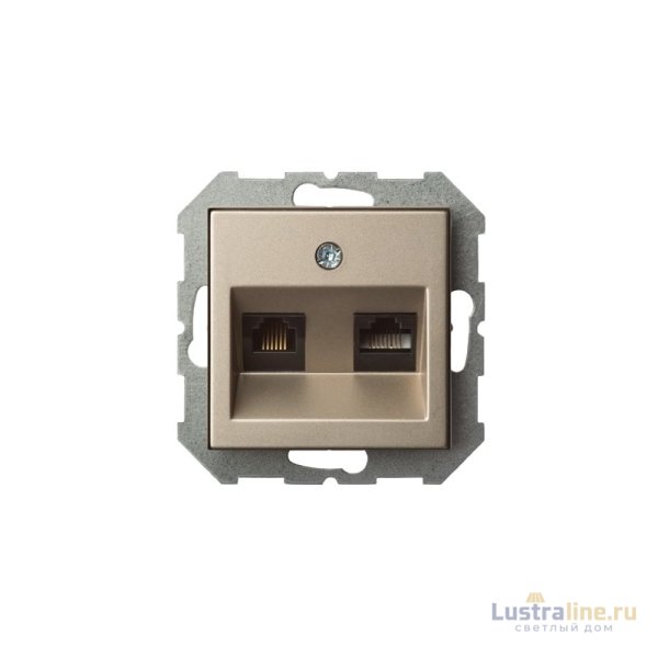 Розетка телефонная и компьютерная (RJ11+RJ45) Liregus Epsilon 28-3165
