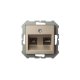 Розетка телефонная и компьютерная (RJ11+RJ45) Liregus Epsilon 28-3165