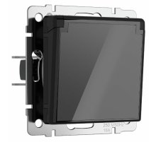 Розетка с заземлением, крышкой и шторками Werkel 4690389197734 W1171248 a064043