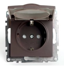 Розетка 1-местная с защитной шторкой Stekker Катрин GLS16-7112-04 49029