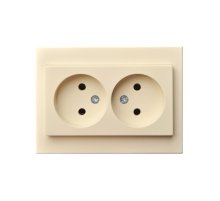 Розетка двухместная Liregus Epsilon 28-070
