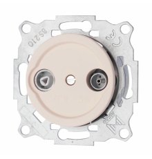 Розетка TV/R-SAT проходная Bironi Шедель Бриз B3-304-24M