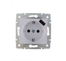 Розетка с/з + USB Lezard Karina 707-0288-181