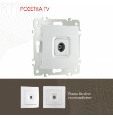 Розетка TV Arte Milano 206.43-1.silver