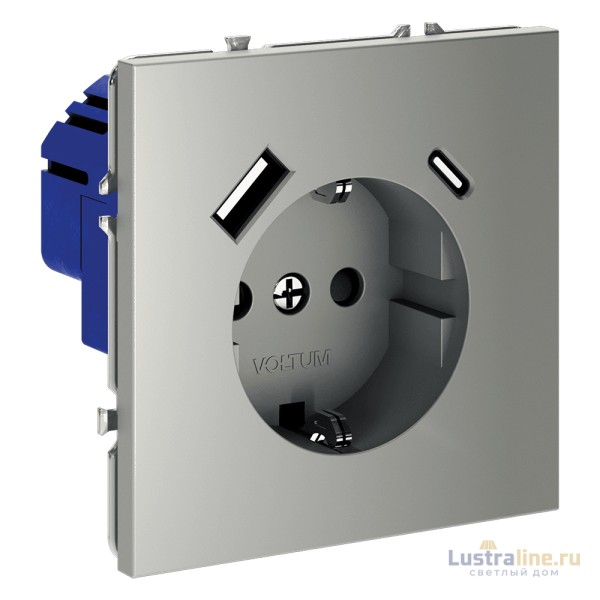 Розетка с USB, A+C Voltum S70 VLS040505