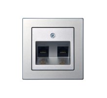 Розетка компьютерная двойная (2хRJ45) Liregus Epsilon 28-1855