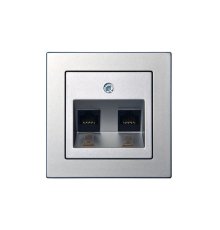 Розетка компьютерная двойная (2хRJ45) Liregus Epsilon 28-1855