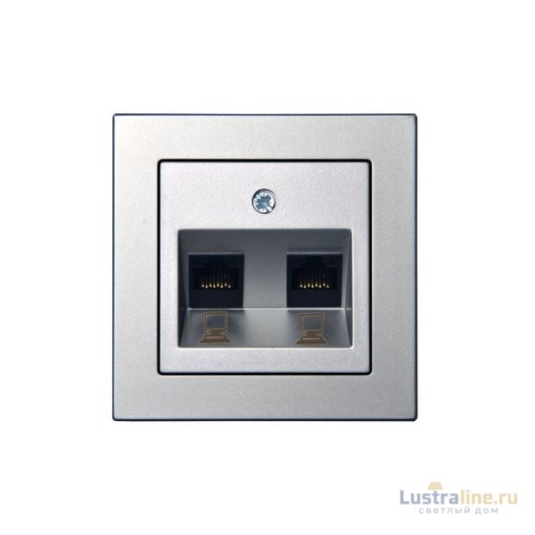 Розетка компьютерная двойная (2хRJ45) Liregus Epsilon 28-1855