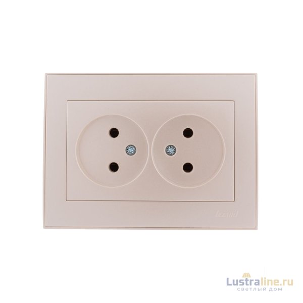 Розетка двойная б/з Lezard Rain 703-3030-128