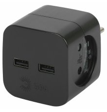Разветвитель электрический Эра SP-2-USB-B Б0049535