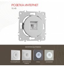 Розетка RJ45 Arte Milano 202.45-1.silver