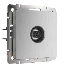 ТВ-розетка оконечная Werkel cеребряный рифленый W1183009 4690389159909