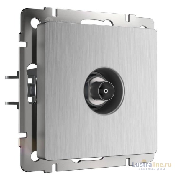 ТВ-розетка оконечная Werkel cеребряный рифленый W1183009 4690389159909
