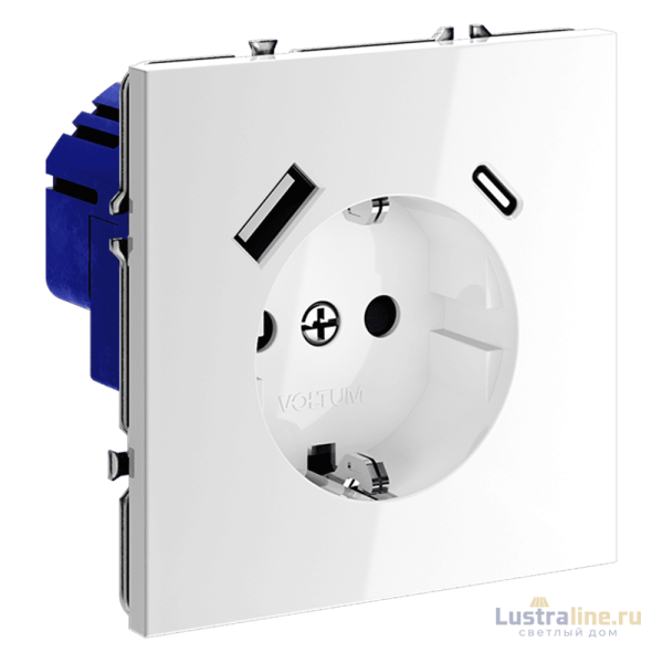 Розетка с USB, A+C Voltum S70 VLS040501